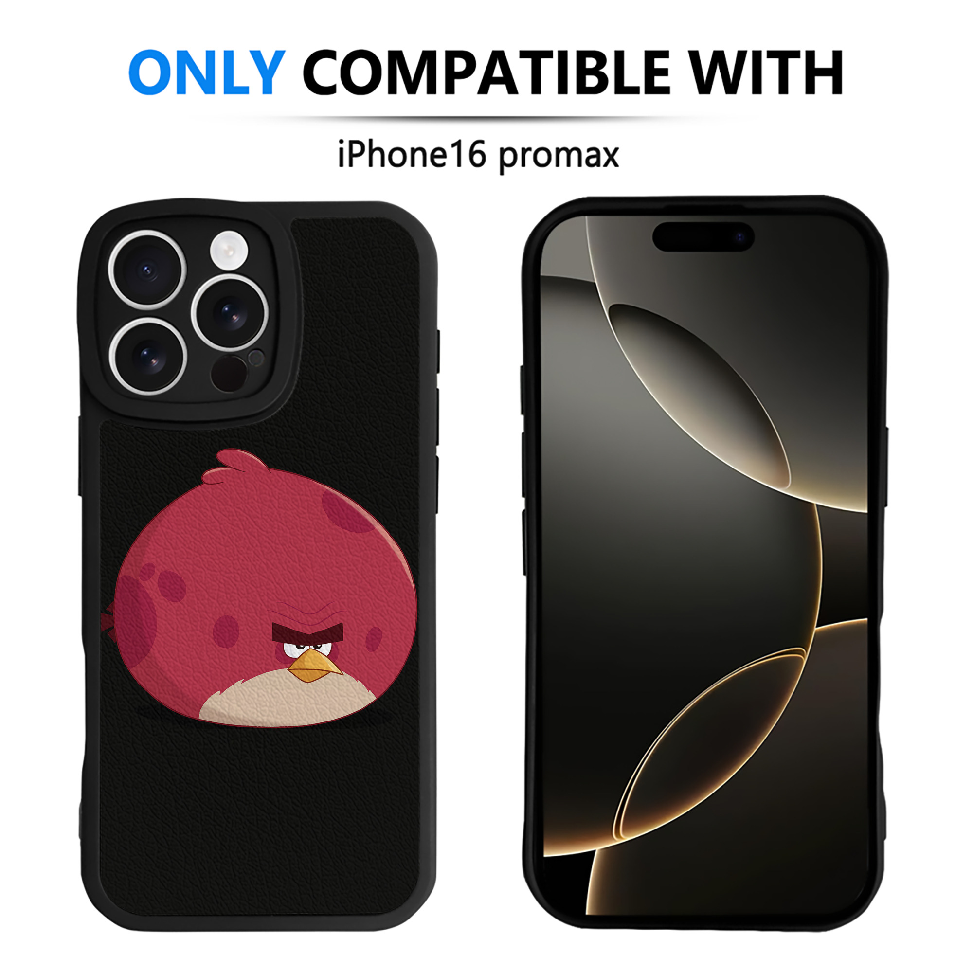 （画像用） Angry Birds アングリーバード 【iPhone 16シリーズ対応】シリコンスマホケース（レザー調） 材質：シリコン